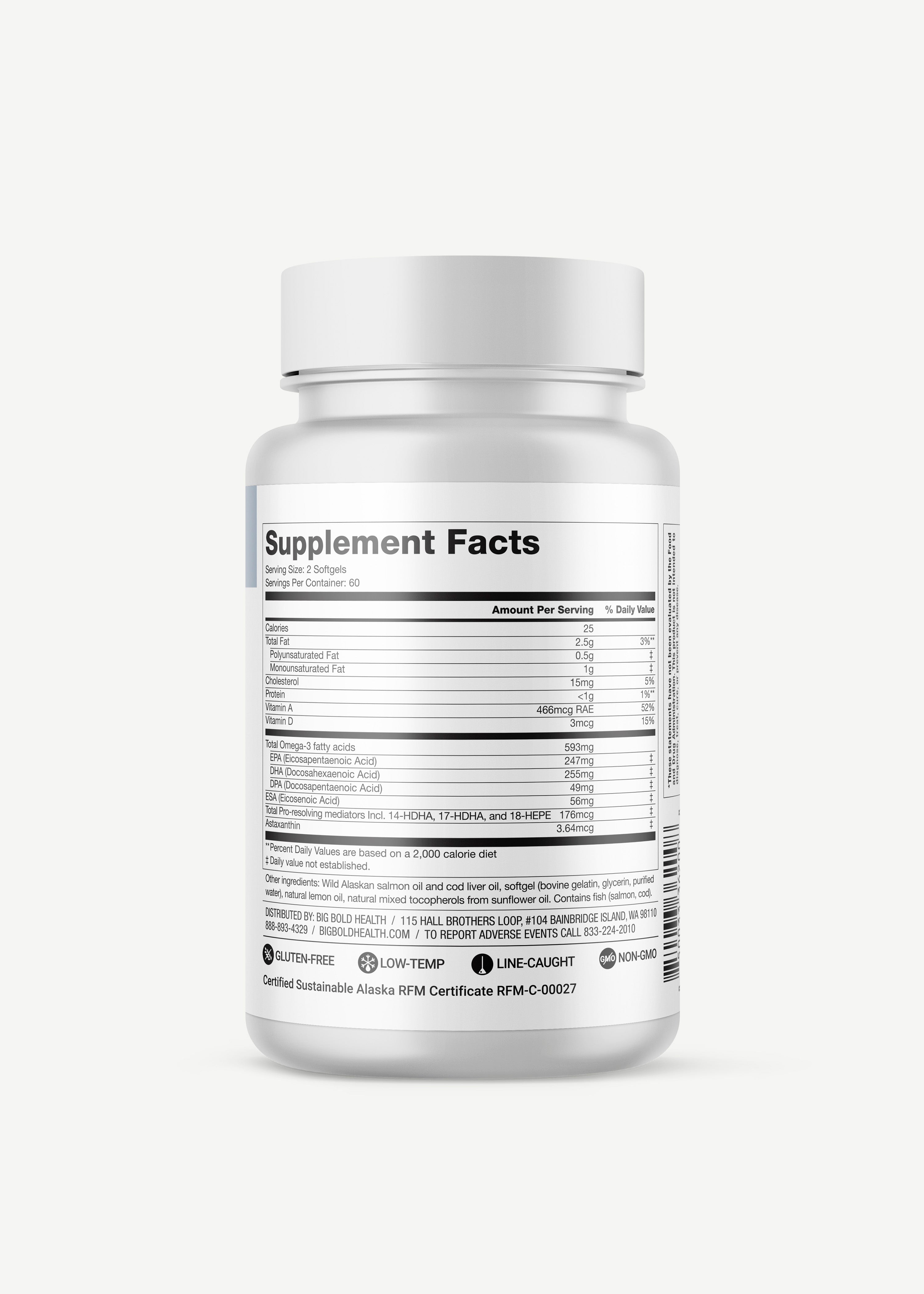 HTB Rejuvenate supplement bottle with capsules and wooden backdrop.